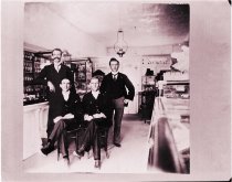 Group in B.F. Crews Drug Store